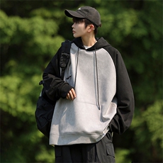 M-6XL380克秋季新款大码插色连帽套头卫衣109-W23617-P55，男装卫衣，星座109