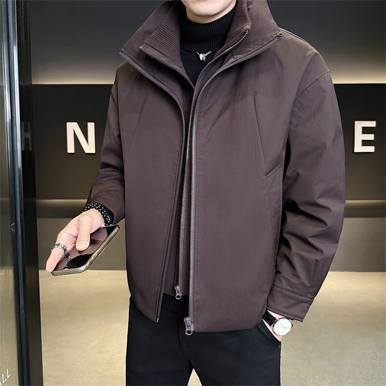 新标90绒店主风冬季男士立领假两件羽绒服保暖外套2668-P265,男装羽绒服,电商B328