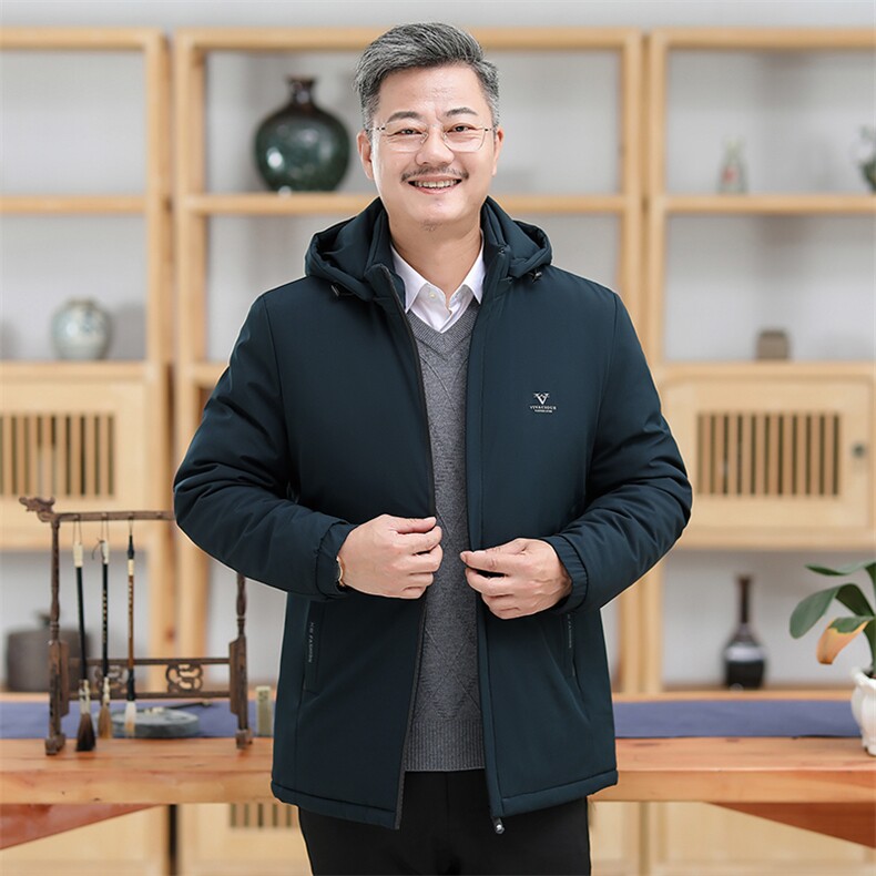 男士2023年冬季新款连帽棉衣外套修身时尚休闲上衣,男装棉衣,电商B360