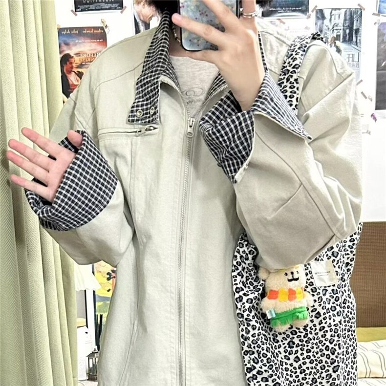 美式高街cleanfit短款古着牛仔外套男街头vibe哈灵顿工装夹克上衣,男装工装外套,星座1210-1