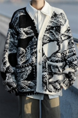 8XL-M慵懒风软糯毛衣开衫针织开衫外套男中长款MY1215P118控148，男装针织衫/毛衣，电商D206-1