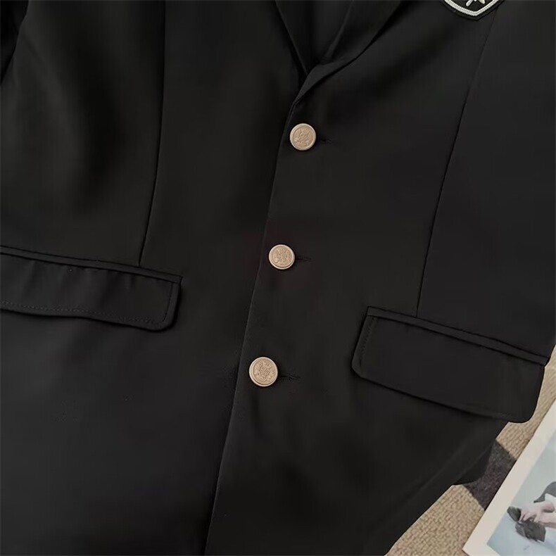 港风秋款男西服单排扣徽章夹克外套大码S-5XLJK0109P62,男装夹克,星座1013-1