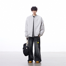 冬季clean纯色棒球服领棉服加厚短款棉衣HZ8815-特P68不议价，男装棉衣，星座610B-1