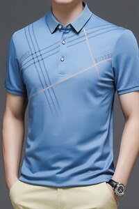 主推男士短袖T恤潮流纯色带领体桖上衣丅 休闲纯棉翻领polo衫P60图片