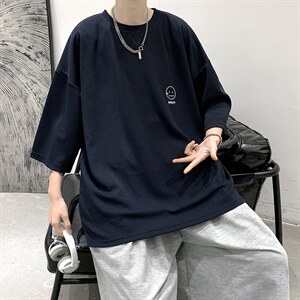 Q11072-P30 春夏季七分袖t恤男大码五分袖男短袖中袖   大皂风图片