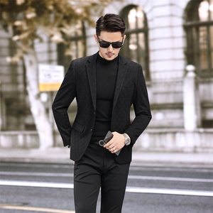 秋季新款男装西服弹力印花潮流便西休闲西装 2308 P180图片