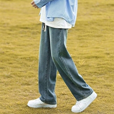 牛仔裤男春秋宽松直筒美式裤子男生春秋季百搭渐变休闲裤N99，男装休闲裤，星座1116A（原606A-3）