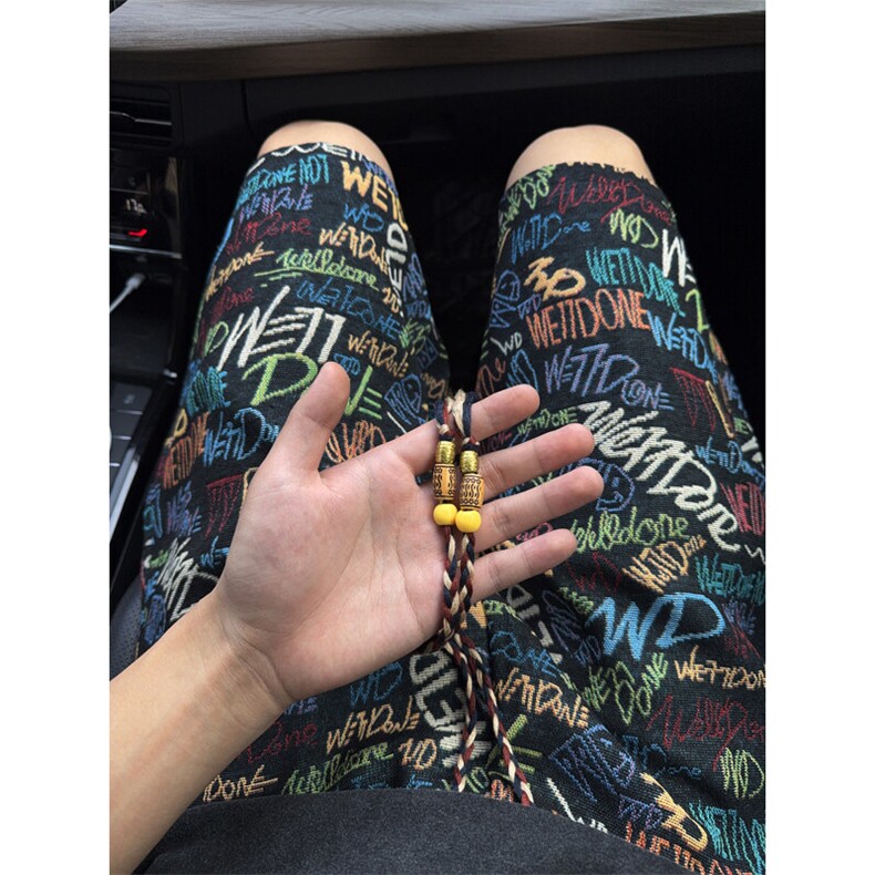 B221美式ins高街暗黑宽松民族风五分裤短裤LK25541-特P28控58，男装休闲裤，电商B221