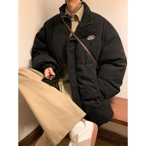 灯芯绒棉袄厚外套港风日系棉衣纯色棉服大码1016-1 W62 P118 K158图片