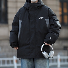 美式机能拼接冲锋衣棉服冬季新款潮流宽松休闲毛衣外套，男装针织衫/毛衣，星座410-6（原星座1304-1）