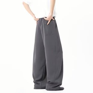 美式凉感休闲裤男新款夏季潮牌cleanfit运动长裤垂感宽松直筒裤子图片