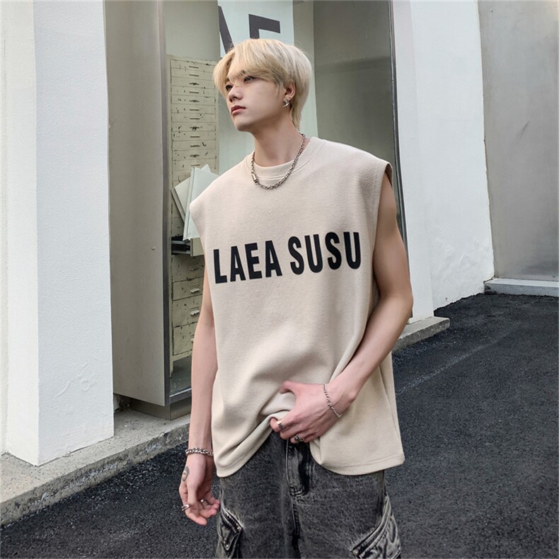 华夫格背心直播高品质重磅220克LAEA厚板印花HB7101-P25控38,男装背心/马甲,星座508（原C305）
