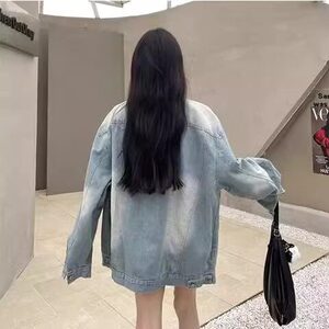 美式高街黄泥做旧水洗口袋可拆卸牛仔夹克男女同款复古潮牌外套男图片
