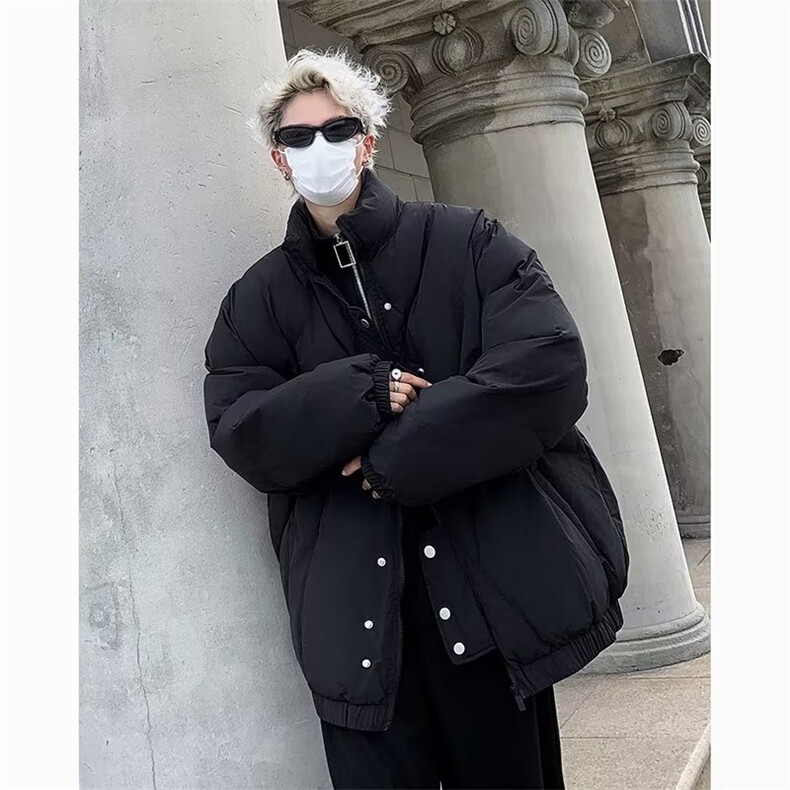 美式高街立领棉衣男冬季新款日系宽松保暖工装棉服ZY112P105,男装棉衣,星座1116-2