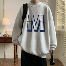 控68半高领毛衣男士大码针织衫男毛线衣男M18260-P45加绒款-P65，男装针织衫/毛衣，电商A040