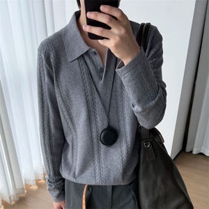 麦穗提花P0l0针织衫百搭ins文艺流行新款气质慵懒潮流SWM02图片