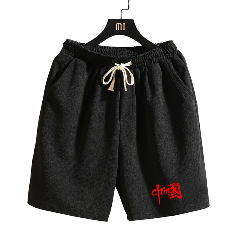 MK37276-P15冰丝短裤男士大码宽松休闲五分裤男运动中裤砖墙,男装休闲裤,电商A040A