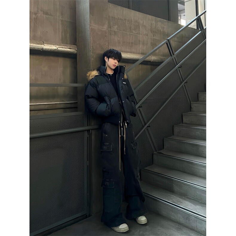 美式可拆卸毛领棉服男款加厚东北短款防寒派克服连帽cleanfit棉衣,男装棉衣,星座313A(原308A-2)