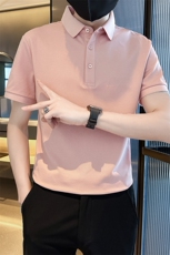 常年款品质纯色光版翻领短袖polo衫男潮牌夏季t恤修身T0257-特P40，男装T恤，电商D342