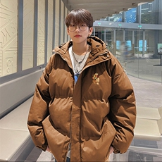 现货抖音得物可供视频三防加厚羽绒连帽棉衣外套面包棉服85559，男装棉衣，电商A486