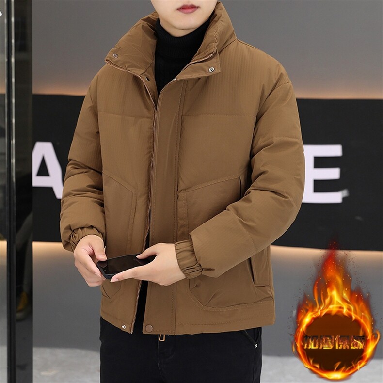 冬季加厚棉衣男休闲时尚立领纯色棉衣潮流棉服外套M962-P100,男装棉衣,星座310B-3