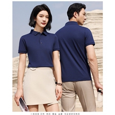 2025春夏季200克冰丝POLO衫男女夏季短袖广告衫定制LOGOL665p43，男装Polo衫，星座1602B（原101B-1）