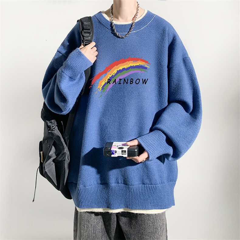 控78假两件毛衣男大码加绒针织衫男毛线衣M80064-P55加绒P70,男装针织衫/毛衣,电商A040