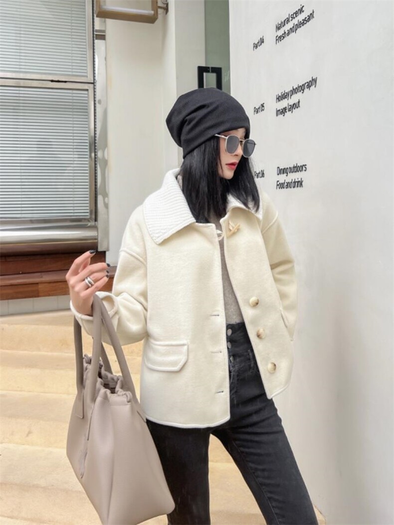 带毛线领双面呢外套，其它，天使公主