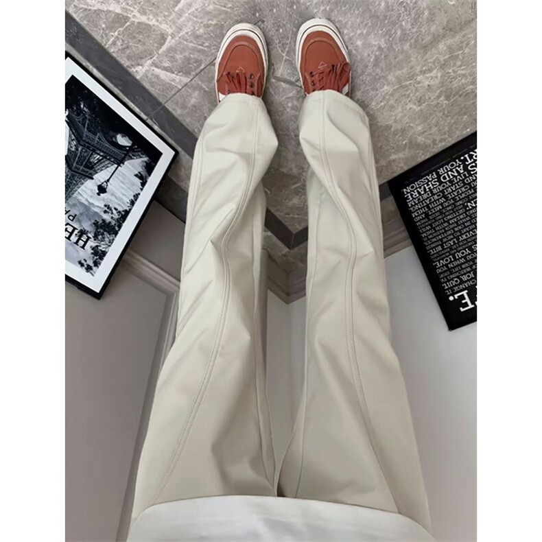 网图备货50W件春新款美式高街拼接显瘦大码微喇裤男K24131特P12，男装休闲裤，电商A001-1