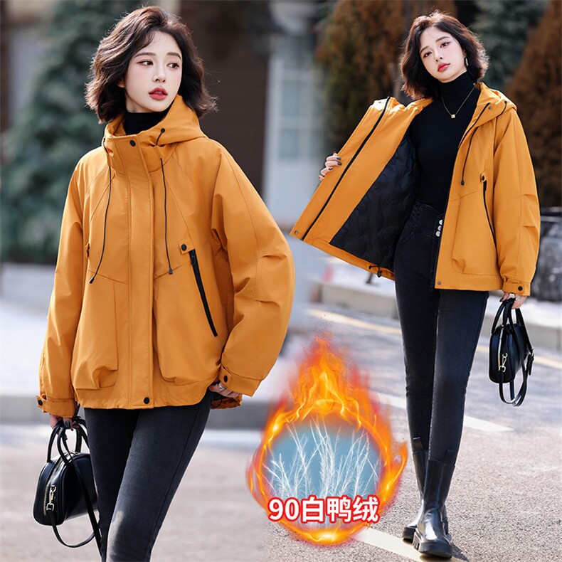 现货现货派克羽绒服女短款冬季2024新款宽松欧货冲锋衣外套现货！，女装羽绒服，一安秀