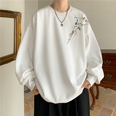 300G重磅潮印花圆领卫衣春秋潮牌潮流宽松外套M-5XLP35控58，女装短外套，电商B219B