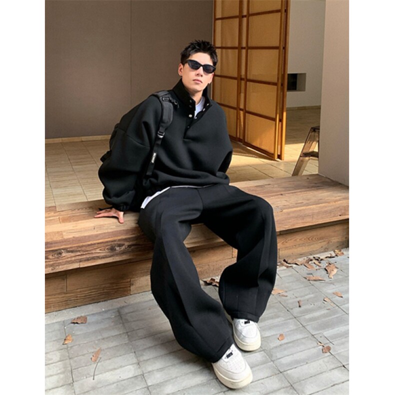 美式立领半拉链卫衣男新款运动套头上衣春秋廓形宽松外套WT23,女装短外套,星座1116A（原606A-3）