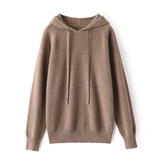 2025年秋季时尚百搭通勤简约休闲连帽羊绒衫，女装羊绒衫，玖雪绒羊绒