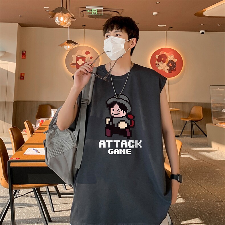 已注册直播抖音得物品质纯棉250克重磅男无袖背心T恤T532P28控39,男装背心/马甲,电商C408(原B339-1)