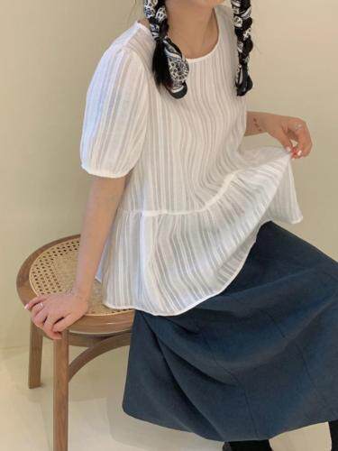 夏季新款韩系百搭纯色上衣，女装，Here Bella(5F)