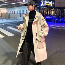 长年大货冲锋风衣男中长款大衣男F080薄P105加棉P120港风A，男装风衣，星座401