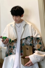 1港风长袖衬衣男情侣大码中性风刺绣潮长袖衬衫男CS9743P50控78，男装衬衫，星座226-2