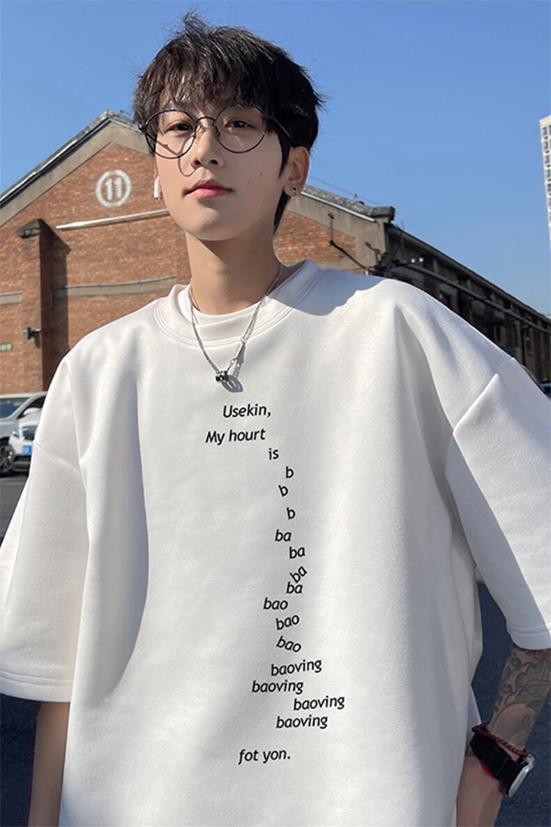 量大优供视频重磅麂皮绒短袖T恤男JPDX212-特P19,男装T恤,电商B367