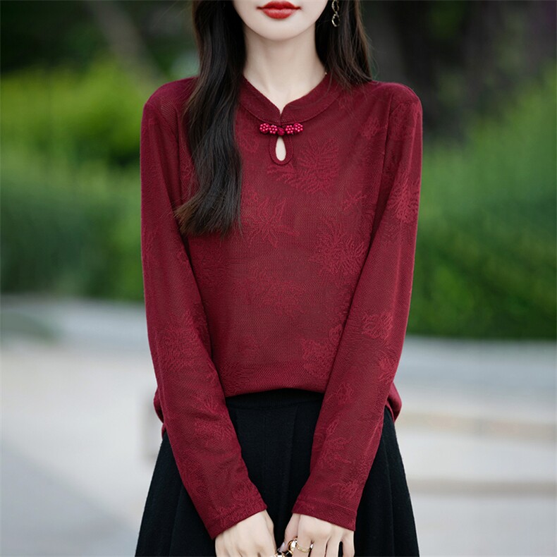 时尚百搭女士秋冬打底衫轻便贴肤简约黑色长袖针织衫,针织衫/毛衣,绒宛羊绒