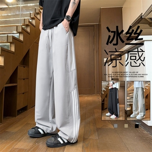 ！2025夏季男士冰丝长裤垂感运动直筒裤WK2095特P28控69图片