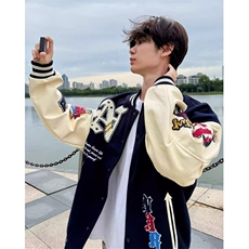 棒球领夹克服外套少男女春秋新款学生休闲宽松卫衣JK530，男装夹克，星座1116A（原606A-3）