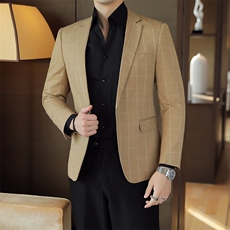 26做货-男士休闲西装修身韩版西服外套小西装上衣DX6907P165，男装西服套装，电商D216
