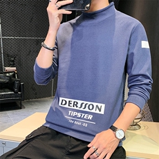 秋冬红休闲半高领纯色长袖套头毛衣男韩ins版潮流M8702-P35，男装针织衫/毛衣，星座217-4