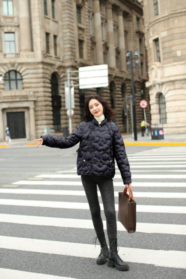 中式小立领风轻薄羽绒服（90绒），女装羽绒服，卡西姆