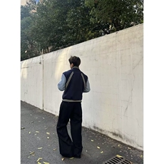 1506-1/J55621/P78美式复古拼接徽章刺绣毛呢棒球服夹克男女潮牌，男装夹克，星座1506-1