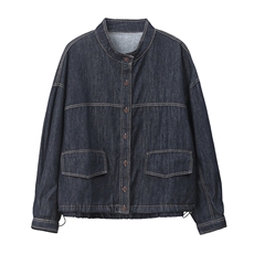 2025秋装新款简约时尚短款牛仔外套，女装短外套，阿丹