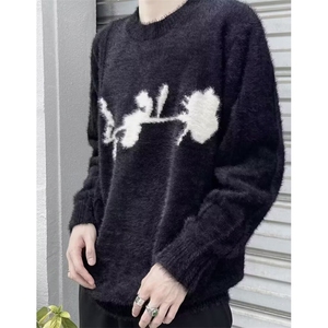 秋冬季新款潮流帅气毛绒毛衣男青少年保暖针织秋冬 MG110图片