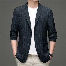 纯色西服中年男士秋季宽松外套个性百搭商务休闲新款西装上衣男士，男装西服，电商B212（原钱塘6029）