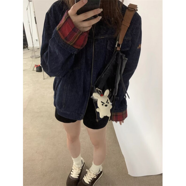 牛仔外套男女秋季2025新款韩版宽松百搭美式复古牛仔上衣网络图,男装工装外套,星座410-6（原星座1304-1）