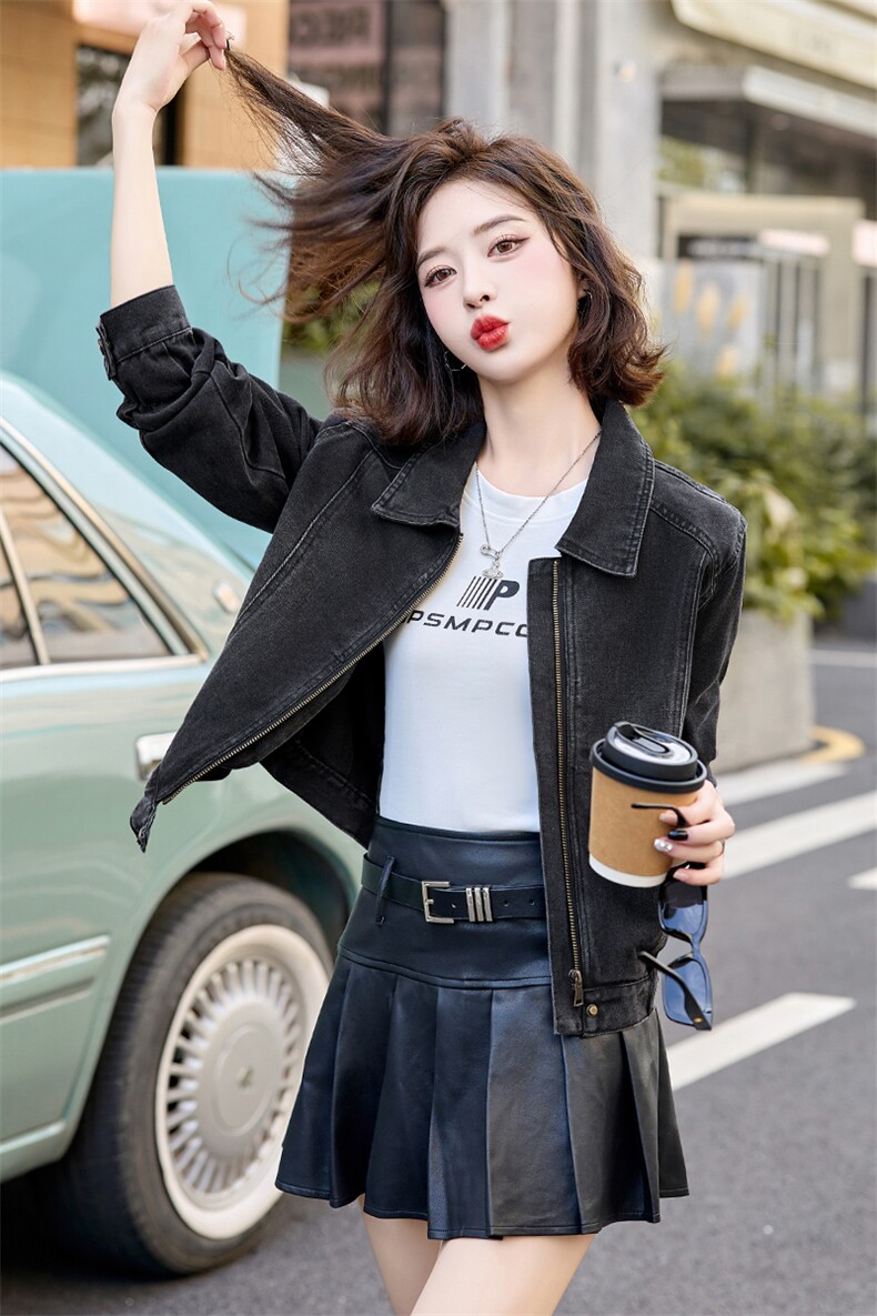 牛仔外套女春秋季2025年新款小个子休闲百搭款上衣,女装短外套,新感觉
